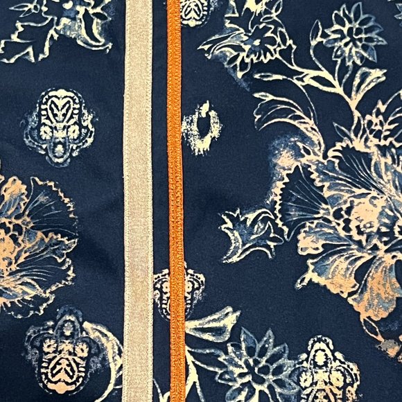 Free People Movement Navy Floral High Rise Athletic Leggings, Navy Peach, M - Picture 2 of 12